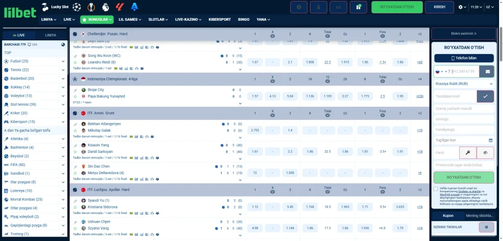 Lilbet'da sport stavkalari